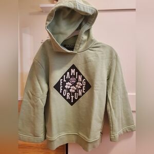 Flaming Fortune Green Hoodie